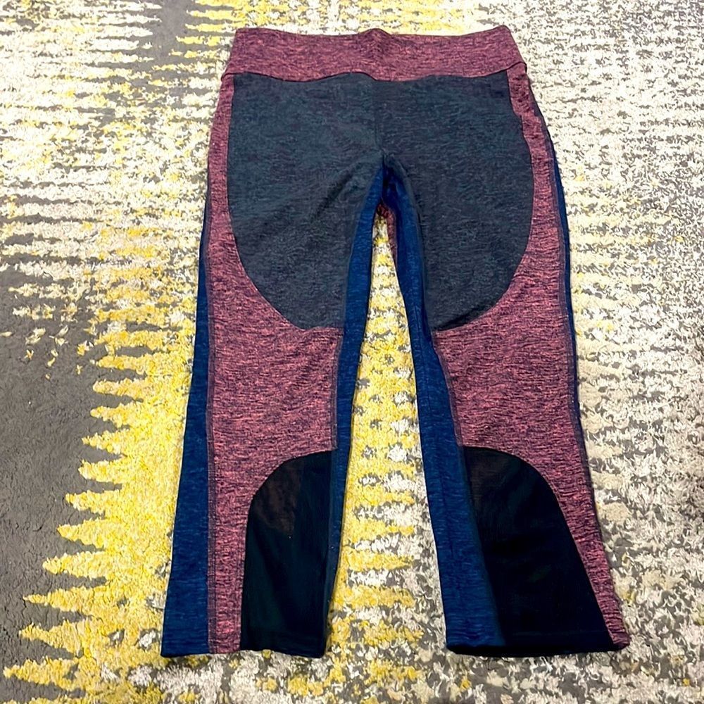 Free People Movement Dylan High Waist Color Block 7/8 Leggings Mesh Size M NEW